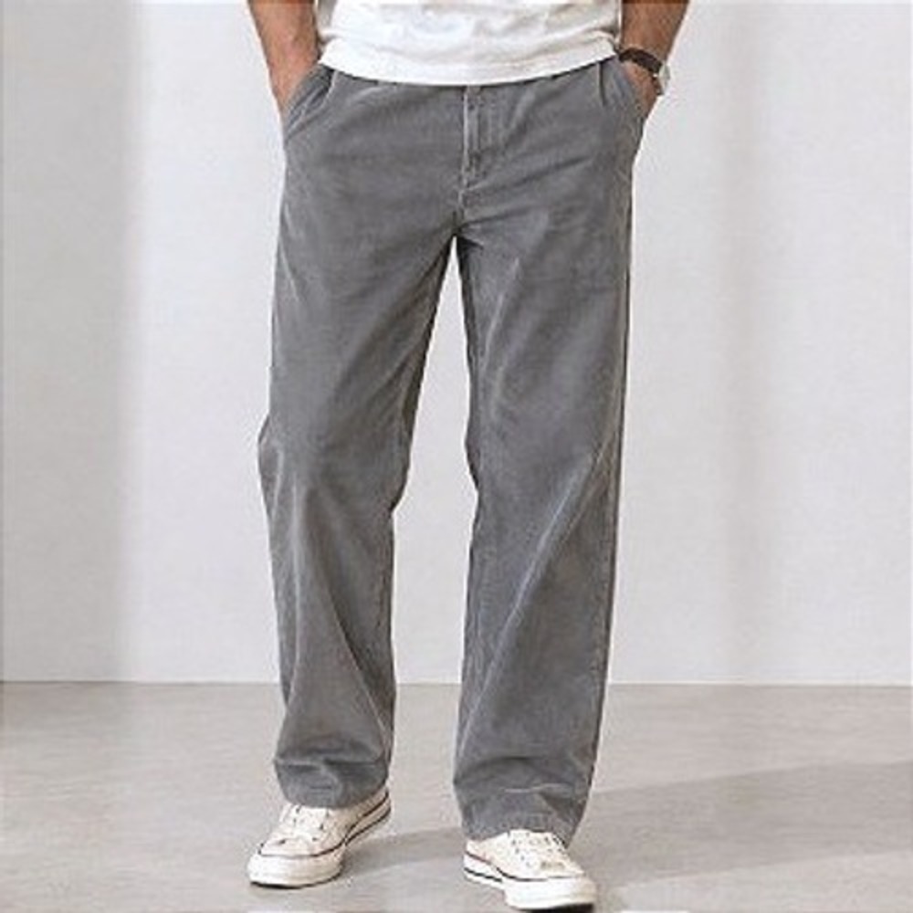 NWT Cremieux Corbin Corduroy Pants Gray Straight Fit Casual Comfort 40X30